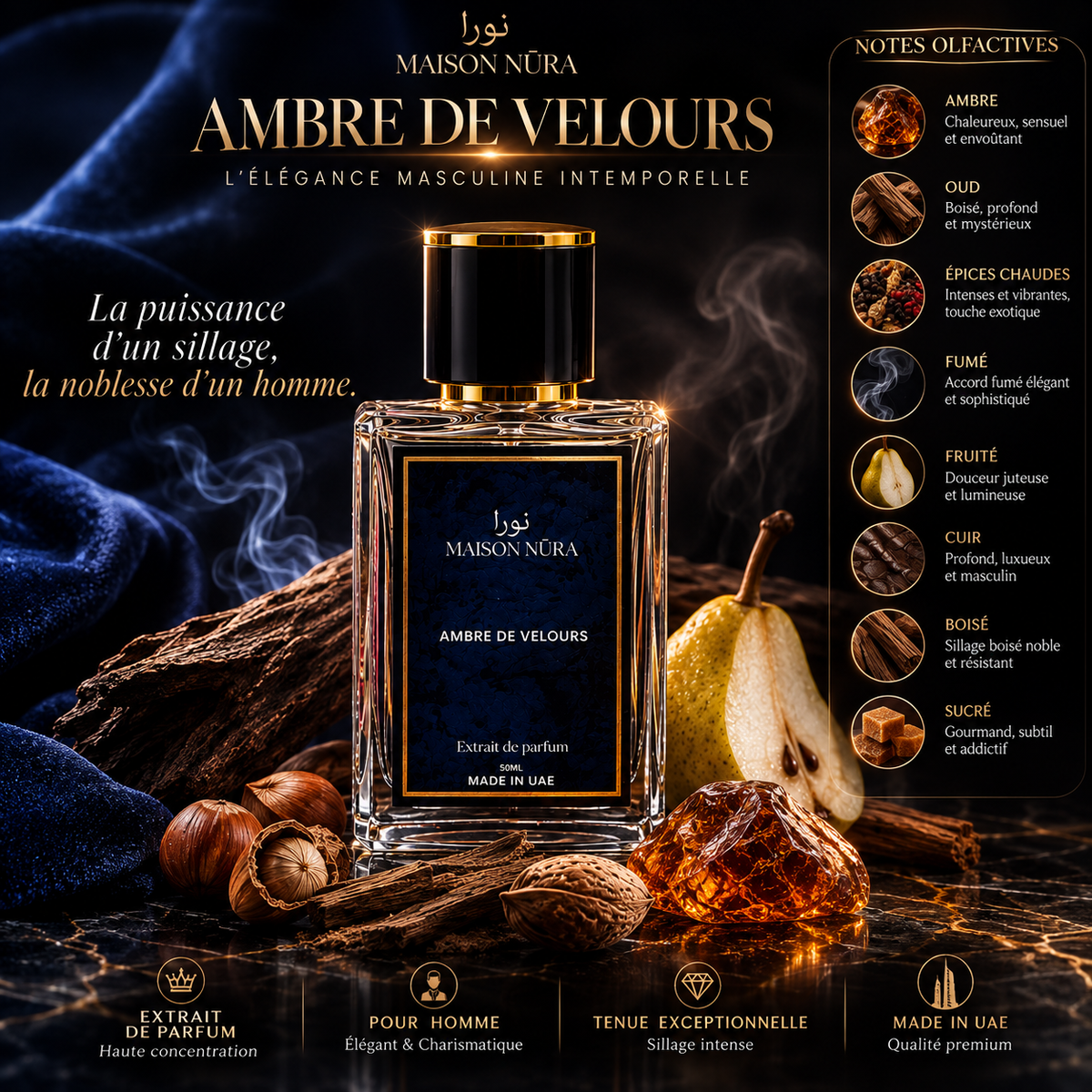 Ambre de velours Homme 50ml