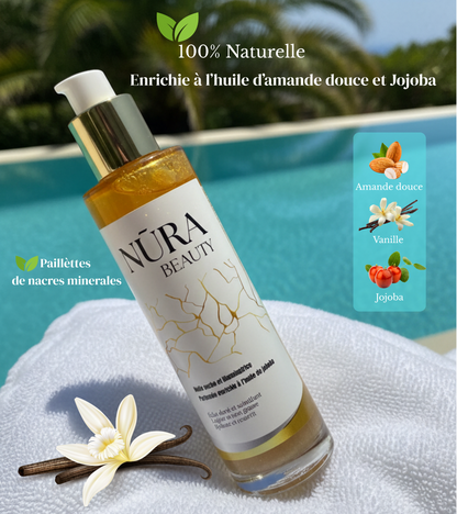 Huile sèche, aux paillettes de nacres minérales✨🐚   100% Naturelle🍃 50ml