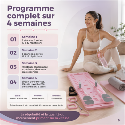 Planche de Pilates pliable 4-en-1