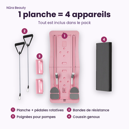 Planche de Pilates pliable 4-en-1