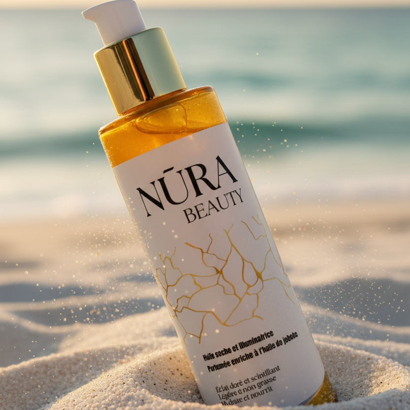 Huile sèche, aux paillettes de nacres minérales✨🐚   100% Naturelle🍃 50ml