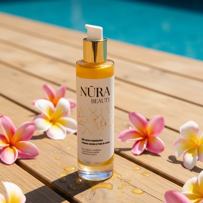 Huile sèche, aux paillettes de nacres minérales✨🐚   100% Naturelle🍃 50ml